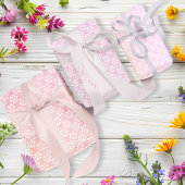 Pastel roze  set van 3 inpakpapier vel