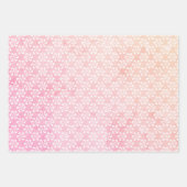Pastel roze  set van 3 inpakpapier vel (Voorkant 2)