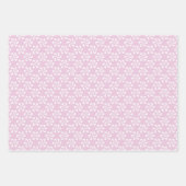 Pastel roze  set van 3 inpakpapier vel (Voorkant)