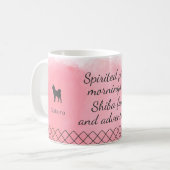 Pastel Roze Shiba Inu Mok – Aangepaste Foto & Naam (Voorkant links)