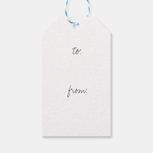 Pastel Roze sierblokjes kerstboom Cadeaulabel (Achterkant)