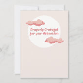 Pastel Roze Slaapwolk Baby Dragon Verjaardag Kaart (Achterkant)