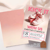 Pastel Roze Sneaker 2e Verjaardag Meisje Kaart