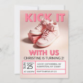 Pastel Roze Sneaker 2e Verjaardag Meisje Kaart (Voorkant)