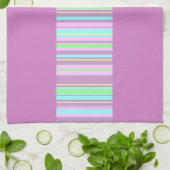 Pastel Roze Snoep Stripe keukentheekdoeken Theedoek (Gevouwen)