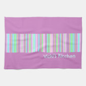 Pastel Roze Snoep Stripe keukentheekdoeken Theedoek (Horizontaal)