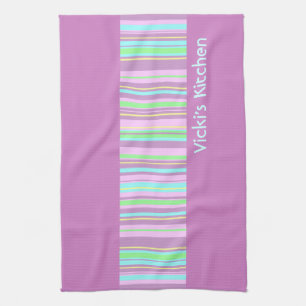 Pastel Roze Snoep Stripe keukentheekdoeken Theedoek