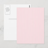 Pastel roze Snoepjes strepen. Briefkaart (Voorkant / Achterkant)
