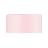 Pastel roze Snoepjes strepen. Etiket (Voorkant)