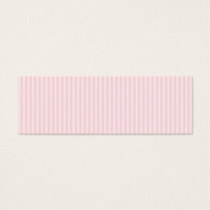 Pastel roze Snoepjes strepen. Mini Visitekaartjes