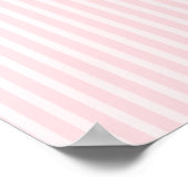 Pastel roze Snoepjes strepen. Poster (Hoek)