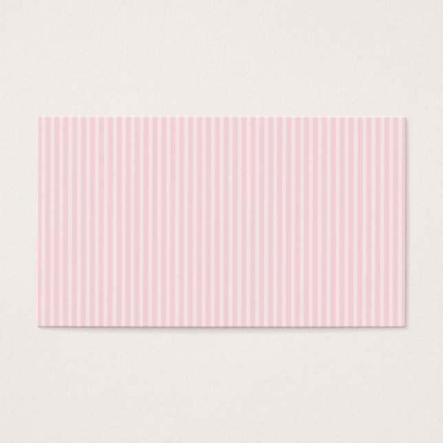 Pastel roze Snoepjes strepen. Visitekaartjes (Voorkant)