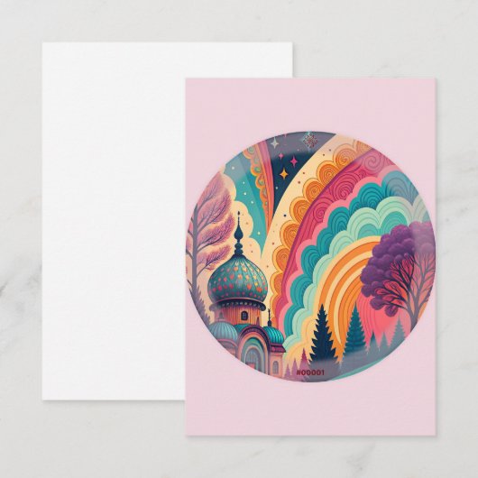 Pastel Roze Sprookje Bedankkaart – Aanpassen (Voorkant / Achterkant)