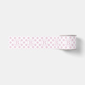 Pastel Roze Stippen Baby Grosgrain Lint (Voorkant)