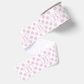 Pastel Roze Stippen Baby Grosgrain Lint (Achterkant)