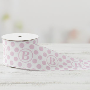 Pastel Roze Stippen Baby Grosgrain Lint