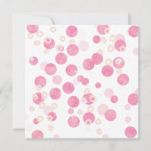 Pastel roze stippen Birthday Party Invitation Kaart (Achterkant)