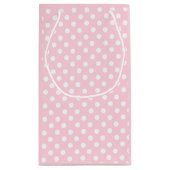 Pastel Roze Stippen Cadeaubag Klein Cadeauzakje (Achterkant)