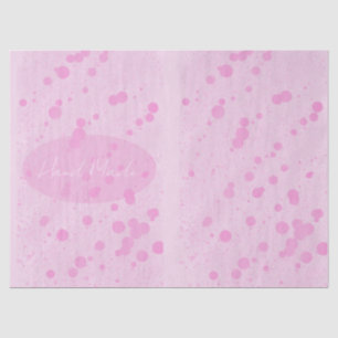 Pastel Roze Stippen Craft Hand Made of Dank u Tissuepapier