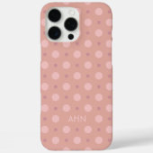 Pastel Roze Stippen Patroon Aangepaste Naam Beginl Case-Mate iPhone Case (Achterkant)