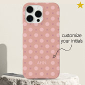 Pastel Roze Stippen Patroon Aangepaste Naam Beginl Case-Mate iPhone Case