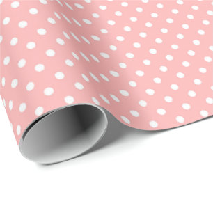 Pastel Roze Stippen voor Babyfeestjes en Geboortes Cadeaupapier