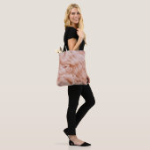 Pastel roze stof: elegante texturen. tote bag (Op model)