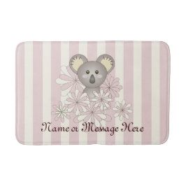 Pastel roze streep Baby koala Kinder meisje Badmat