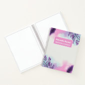 Pastel roze strepen Stropdas-kleurstof naam schets Notitieboek (Binnen)