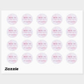 Pastel Roze Strik Baby Shower Bedankt Sticker (Vel)