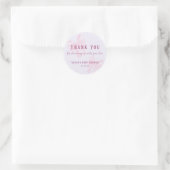Pastel Roze Strik Baby Shower Bedankt Sticker (Tas)