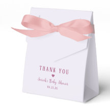 Pastel Roze Strik Bedankt Baby Shower
