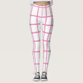 Pastel Roze Stripe Leggings (Voorkant)
