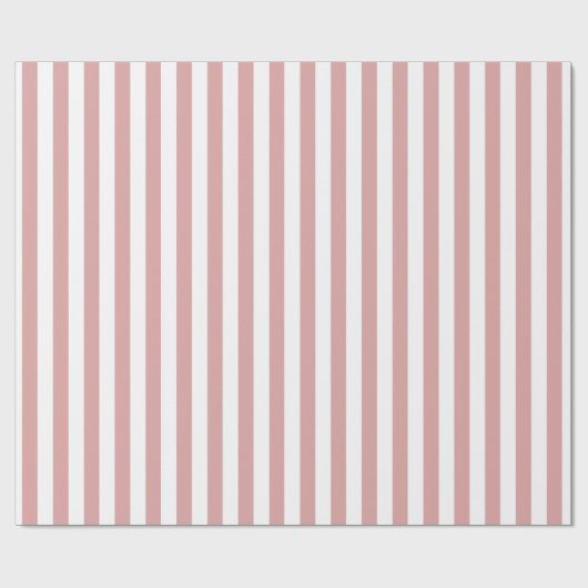 Pastel Roze Striped Cadeaupapier (Vlak)