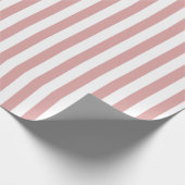 Pastel Roze Striped Cadeaupapier (Hoek)