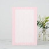 Pastel roze stripes. briefpapier (Staand voorkant)