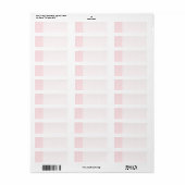 Pastel roze stripes. etiket (Full Sheet)