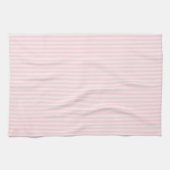 Pastel roze stripes. theedoek (Horizontaal)
