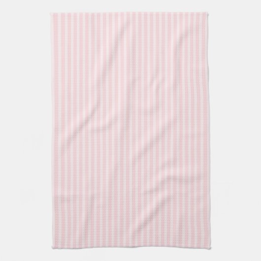 Pastel roze stripes. theedoek (Verticaal)