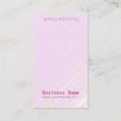 Pastel Roze Stripes Visitekaartje (Achterkant)