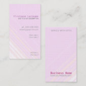 Pastel Roze Stripes Visitekaartje (Voorkant / Achterkant)