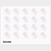 Pastel Roze Strooi Bakkerij Bedankt Ronde Sticker (Vel)