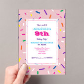 Pastel Roze Strooiartefacten Acrylaat Uitnodiging (Insitu (Draagbaar))