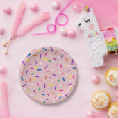 Pastel Roze Strooipapieren Bord (Feest)