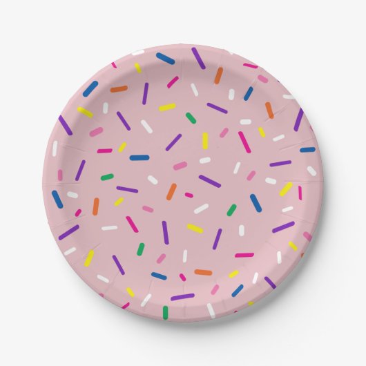 Pastel Roze Strooipapieren Bord (Voorkant)
