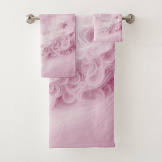 Pastel Roze Swirl Abstract Bad Handdoek (Insitu)