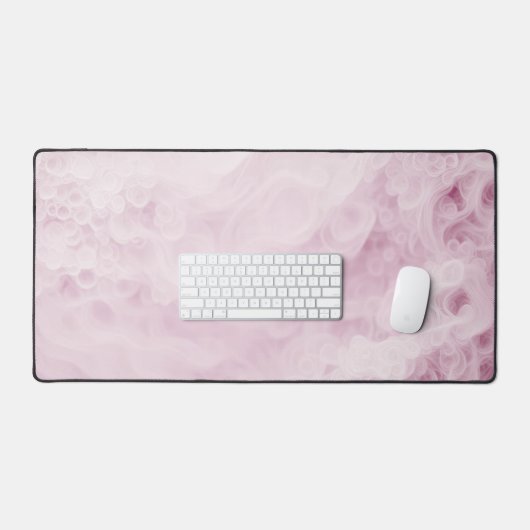 Pastel Roze Swirl Abstract Bureaumat (Keyboard & Muis)