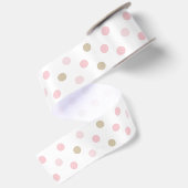 PASTEL ROZE & TAANKE POLKA STIPPEN SATIJNEN LINT (Achterkant)