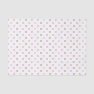 PASTEL ROZE & TAN POLKA STIPPEN TISSUEPAPIER