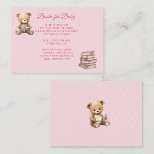 Pastel Roze Teddydbeer - Boeken voor Baby Informatiekaartje
